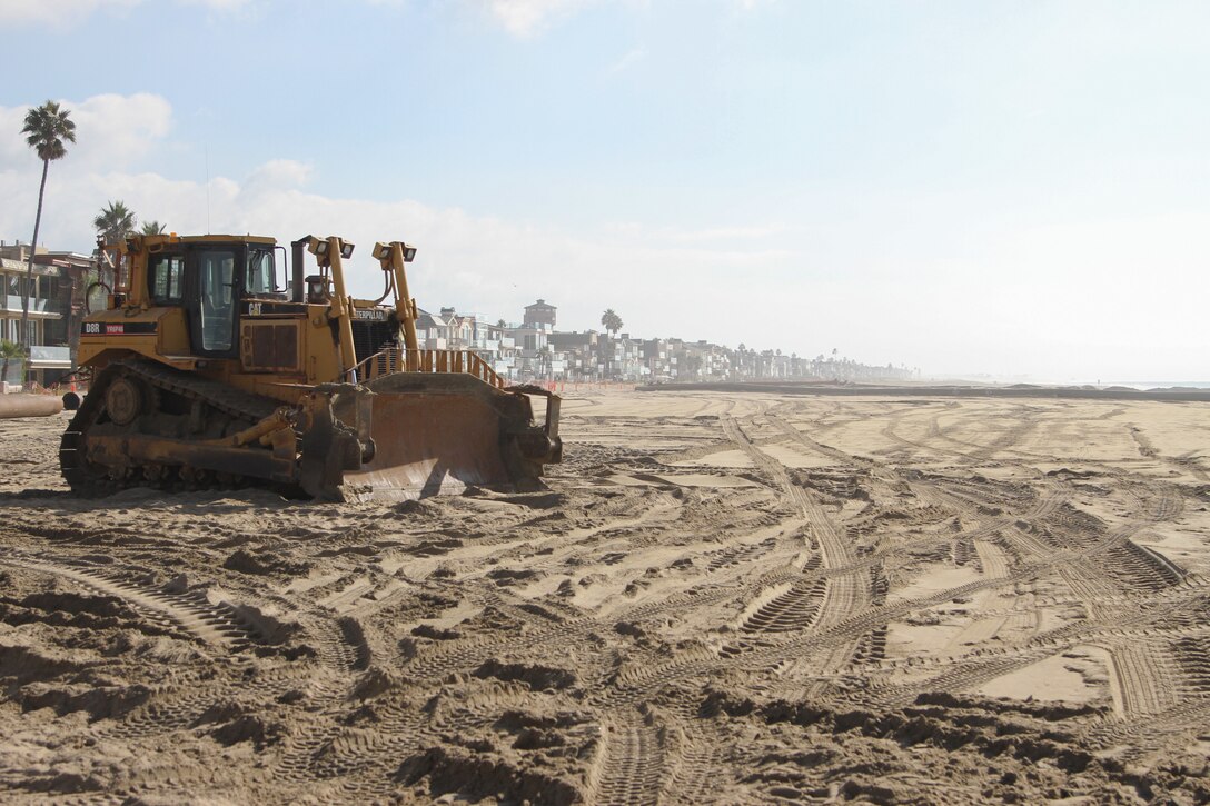 photo of beach erosion project